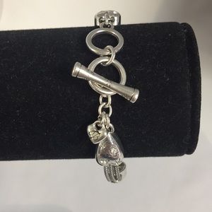 Brighton bracelet hearts rhinestones toggle clasp